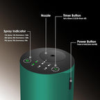 Waterless Essential Oil Diffuser, 7 Colors LED Light, Battery Powered Mini Scent Air Machine, Aromatherapy Mist Diffuser for Home Room Car Office (Green)