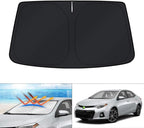 KUST Windshield Sun Shade Custom Fit for Toyota Corolla 2014 2015 2016 2017 2018 2019 Window Accessories Shade Foldable Sun Visor Block Sun UV Rays Keep Car Cooler
