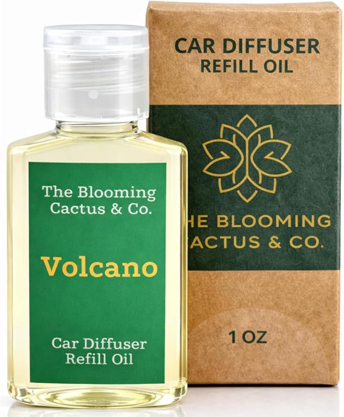 Car Diffuser Oil Refill 1 oz – Essential Oil Car Air Freshener Refill for Hanging Car Diffuser, Long Lasting Fragrance Oil, Phthalate Free, Multiple Scents. | Volcano