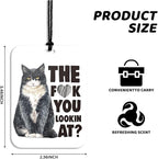 4Pcs Funny Cat Car Air Freshener Hanging Car Accessories Gifts for Women Men Cat Lovers Cute Air Freshener for Interior Car Mirror Home Wardrobe Decor