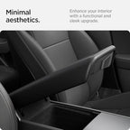 Spigen Center Console Armrest Cover for Tesla Model Y Juniper (Standard, Premium & Performance 2026/2025) and Model 3 Highland (Standard, Premium & Performance 2026/25/24) - Black