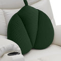 Lumbar Support Pillow for Recliner, Back Support Pillow for Office Chair, Back Cushion with Shredded Foam for Back Pain Relief & Reading, Lumbar Cushions for Couch, Sofa Seat, Car, Green