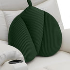 Lumbar Support Pillow for Recliner, Back Support Pillow for Office Chair, Back Cushion with Shredded Foam for Back Pain Relief & Reading, Lumbar Cushions for Couch, Sofa Seat, Car, Green