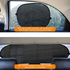 5Pack Set Car Window Shade, Auto Sun Shades for Side and Rear Window, Sun Glare and UV Rays Protection for Child, Sun Shade with Suction Cup Universal for Most Cars