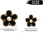 6pcs Colorful Daisy Flower Car Air Vent Clips, Car Air Outlet Freshener Clip for Auto Interior Decoration Accessories (Black)