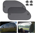 2 Pack Universal Car Window Shade, Cling Sunshade - Sun, Glare and UV Rays Protection for Your Child - Baby Side Window Car Sun Shades, Blocks Over 98% of Harmful UV Rays (Large)