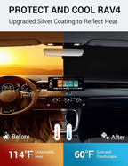 Proadsy 2026 Upgrade Windshield Sun Shade Custom Fit Honda HRV 2023-2026 Foldable Front Sunshade Protector Sun Visor Blocks UV Rays Keep Car Cooler Accessories