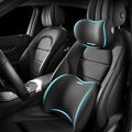 Car Headrest & Lumbar Support Cushion Kit, Ergonomic Car Seat Neck Pillow and Backseat Cushion for Driving Fatigue Relief, Driving Seat Memory Foam Neck Back Rest Pillows (Black)