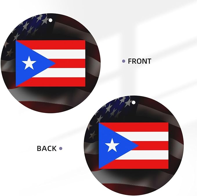 Puerto Rico Flag Car Air Freshener Card - Quick Odor Elimination for Car, Bedroom & Wardrobe62