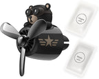 Car Air Fresheners Pilot Bear Cute Car Diffuser Rotating Propeller Cartoon Automotive Air Outlet Car Perfume Decoration (Pilot Bear)