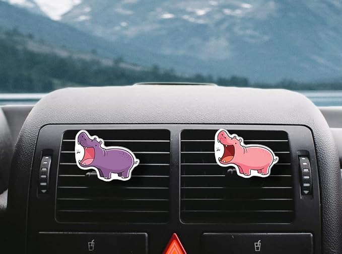 WIRESTER Fresh Scented Car Air Freshener Vent Clip, Decorative Accessories, Interior Decoration for Cars - Cow Cute, Fish, Baby Horse, Flower, Heart