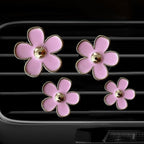 Daisy Car Decoration Flower Air Vent Clip Air Conditioning Outlet Clip Car Air Freshener Clip Car Interior Decor Charm Colorful Car Accessories for Women Interior Cute Set (8PCS-Pink&White)