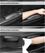 2pcs Leather Arm Rest Cover for Car,Multi-Purpose Car Armrest Cushion for Car Door Armrest Pad&Car Knee Cushion,Universal Car Armrest Cover with Adhesive Provide Relaxation