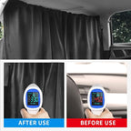 Car Sun Shade Kit,Large Car Curtains Include 1PCS Divider Curtain and 2PCS Magnetic Curtain,Universal Truck Window Shades Accessories for Privacy,Sleeping,Blackout (Large for SUV&Truck)