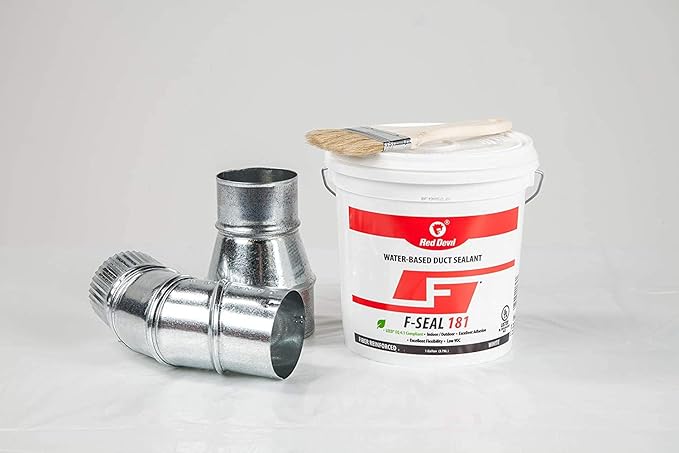 Red Devil 0841DW F-Seal 181 Fiber Reinforced Water Based Duct Sealant, 1 Gallon, White, 2 Pack