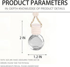 5PCS Hanging Car Air Freshener, 8 ml Oil Diffuser Perfume Aromatherapy Pendant, Fragrance Ornament with Vent Clip Wooden Cap and Rope, Auto Interior Decoration (Oblate)