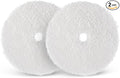 SPTA Microfiber Cutting Pads, Pads 2Pcs 5Inch 125mm Microfiber Finishing Disc Soft Wax Removal Pad for Dual Action Car Polisher Finishing Polishing Waxing -MPBFS5W-2