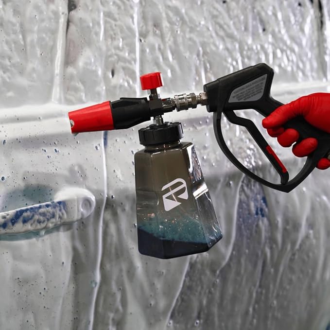Ripclean Professional Foam Cannon for Pressure Washers – High-Performance Snow Foam Blaster for Car Washing, Detailing, and Cleaning – Adjustable Spray Pattern and 35oz Easy Connect Bottle