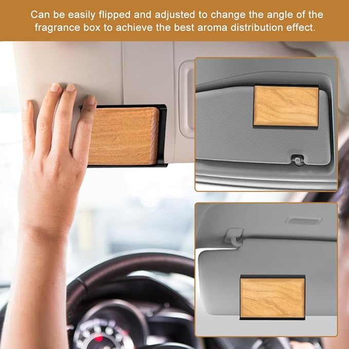 2PCS Car Air Freshener Visor Clip Compatible with Drift Wood or Stone Car Freshener,Universal Cars Fresheners Sun Visor Clips for Modern & Electric Vehicles(Clip Only)(Black,Size:9*6cm/2.34*3.54inch)