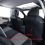 EKR Rav4 Seat Covers Custom Fit for Toyota Rav4 LE(NOT for Hybrid) 2013 2014 2015 2016 2017 2018,Leather Car Seat Cover for Trucks SUV Full Set,Faux Leather(Black/Gray)