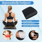 Car Seat Cushion for Long Driving Memory Foam Wedge Leather Cushion for Back Pain & Tailbone Pain Relief Non Slip & Ergonomic Car Seat Pillow Pad, Fit for Most Car Truck Office Chair & Wheelchair