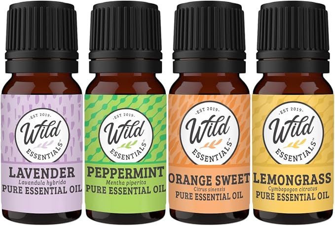Wild Essentials Jack Skullington Essential Oil Car Vent Diffuser Kit, Lavender, Lemongrass, Peppermint, Orange Oils, Stainless Steel Locket Pendant, 8 Pads, Customizable Color Changing Air Freshener