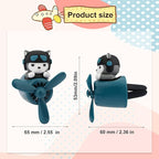 Cute Husky Dog Pilot Car Air Fresheners, Air Vent Clips Cute Cartoon Pilot Rotating Car Diffuser Decorations Interior Aesthetic Car Air Outlet Clips for Car Air Conditioner Women Men