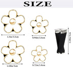 Daisy Car Decoration Flower Air Vent Clip Air Conditioning Outlet Clip Car Air Freshener Clip Car Interior Decor Charm Colorful Car Accessories for Women Interior Cute Set (8PCS-Black&White)