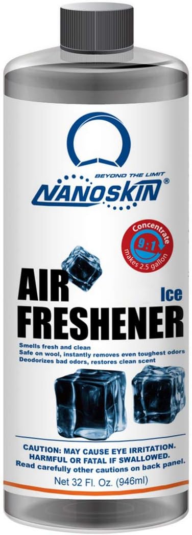 Nanoskin Concentrated Air Freshener – ICE - Emits Fragrant Scent with Odor Eliminator into The Air to Freshen Interior | Adjustable Dilution up to 9:1 | For Automotive, Home, Office & More