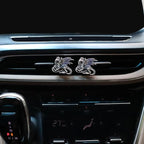 Bling Dragon Car Decor,2pcs Silver Blue Vintage Dragon Car Air Freshener Vent Clips,Refillable Diffuser