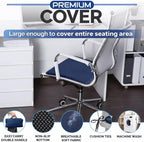 Large Gel Seat Cushion for Long Sitting, Cooling Gel Cushion for Office Chair, Tailbone Sciatica Coccyx Pain Pressure Relief Orthopedic Seat Cushion, Double Handles Non Slip Cover for Car Wheelchair