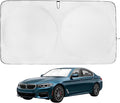 Windshield Sun Shade -Certified 99.87% UVB & 99.02% UVA Car Sun Shade. Award Winning Sunshade - Patented Technology | Compatible for BMW 5 Series 2024-present | Car Shades by Kinder Fluff