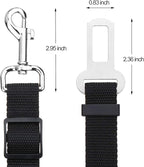 Elisel Elisel 2 Packs Adjustable Length Pet Dog Cat car seat Belt Pet seat Belt Pet Accessories for Dogs Cats and Pets (Black)