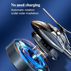 Solar Car Air Freshener, Helicopter Solar Energy Rotating Aromatherapy Aroma Diffuser Long Lasting Fragrance Perfume Car Accessories Cars Interior Decoration Ornament (Silver/Red/Black)