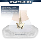 Gel Lumbar Support Pillow & Seat Cover for Car,Seat Cushion for Long Sitting Pressure Relief (2CM Thick), Lumbar Seat Cushion for Car 27.95''x18.89'',Gel Seat Cushion Cover 18.11''x17.13'',Black