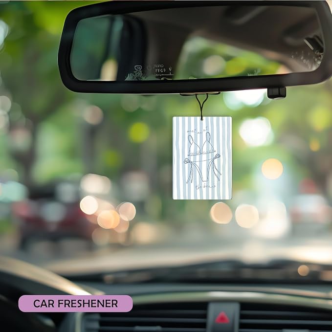 Blue Coastal Beach Lavender Car Air FreshenerK Lavender .Preppy Coquette Bow Shells Starfish Palm Scents Air Freshener for Women Girls, Beach Car Accessories Interior Mirror Decor Hanging.3pcs