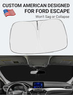 Proadsy Custom Fit Ford Escape 2020-2026 Windshield Sun Shade 4-Layer Foldable Front Sunshade Protector Sun Visor Blocks UV Rays Keep Car Cooler