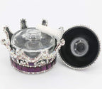 Crystal Crown Car Fragrance Diffuser,Perfume Bottle Holder Ornament Interior Decoration Car Home Office Air Freshener Perfume Diffuser Decor (Purple)
