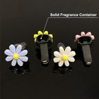 4 Pieces Daisy Flower Air Vent Clips, Cute Colorful Car Air Freshener Clip & Diffuser, Boho SUV Outlet Vent Decorations, Charm Car Inter Decor Accessories for Girls Women
