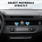 4PCS Bling Heart Air Vent Clips, Car Air Freshener for Women, Air Fresheners Diffuser Clip Charm, Car Air Conditioning Outlet Clip Decorative Accessory for Women Girls (Lake Blue, Style1)