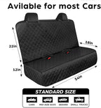 Waterproof Dog Car Seat Cover with Belt for Back Seat - Washable Pet Protector Accessories for Cars, Trucks, SUVs, and Bench Seats - Auto Backseat Hammock for Small & Large Dogs