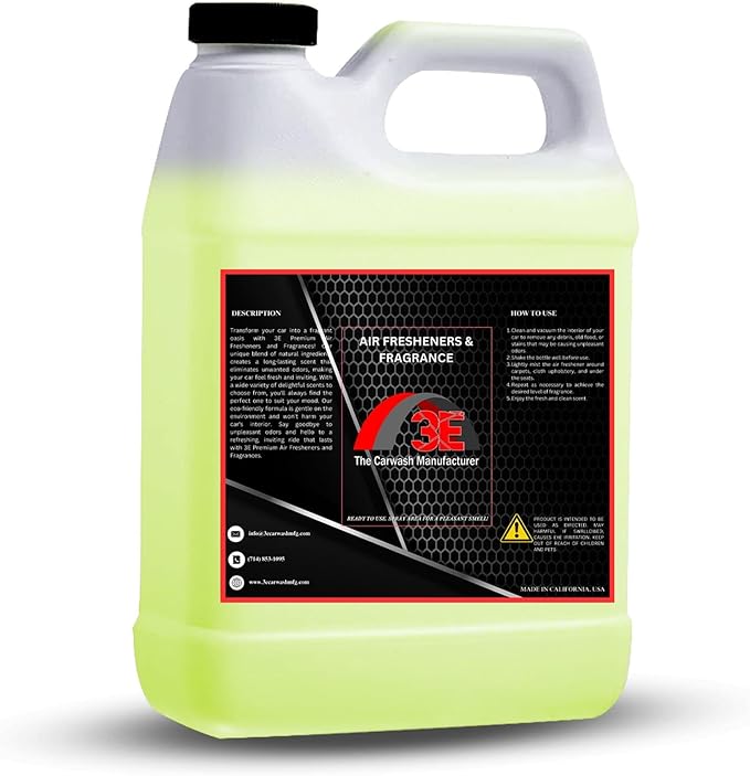 3E Car Air Freshener Concentrate – 64 oz – Professional Automotive Fragrance – Multiple Scents (Honeydew)