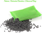 50g/Bag Nature Activated Bamboo Charcoal Bag Odor Absorber Air Purifying Bag for Home/Odor Eliminator Air Freshener for Car,Closet,Deodorizer Shoe, Room Basement,Litter Box (10 Bags)