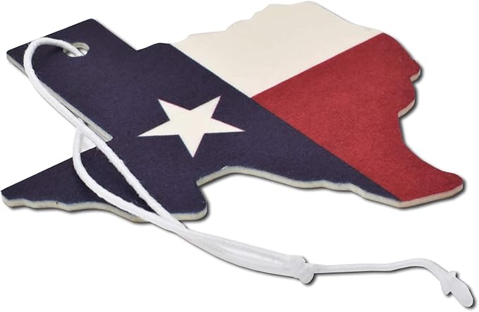 Elektroplate Texas Flag Automotive Air Fresheners for Vehicles | New Car Scent (6-Pack) | Made in the USA
