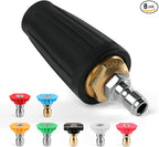 Pressure Washer Turbo Nozzle Tips, 360° Turbo Nozzle Pressure Washer with 7 PCS Pressure Washer Nozzles Max 4000 PSI Spray Turbo Nozzle 4.0 Gpm 1/4 Quick Connector