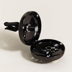 MAISON BERGER - Adjustable Refillable Car Air Freshener Vent Clip Diffuser Set - 1.75" Diameter x 1.25" Depth - Made in France (On/Off Smart - Black)