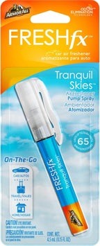 Armor All Fresh FX Car Air Freshener Spray Pump, On-The-Go Car Odor Eliminator Spray, Tranquil Skies Scent, 0.15 Oz