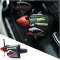 P-40 Fighter Plane Car Vent Decor,Creative Air Vent Clips Fit for Horizontal/Vertical Air Vents,P-40 Warhawk Car Airs Freshener with Rotating Propeller as Cool Gifts for Men