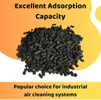 Premium 4mm Pellet Virgin Bituminous Coal Activated Carbon Charcoal (for Air Purification, Odor Control, Vapor Phase Applications) - Bulk 55 lb. Bag