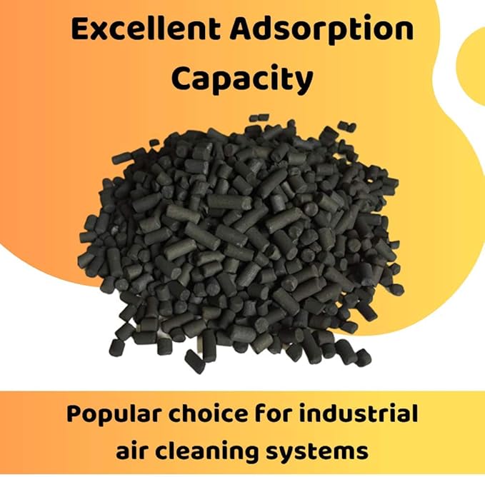 Premium 4mm Pellet Virgin Bituminous Coal Activated Carbon Charcoal (for Air Purification, Odor Control, Vapor Phase Applications) - Bulk 5 lb. Bag (80oz)